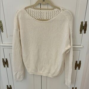 LOFT Cream Knit Sweater